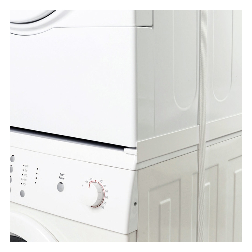 MK FLORIA Superior Tower Slim - Suport de stivuire pentru mașină de spălat și uscător, 66 cm, alb