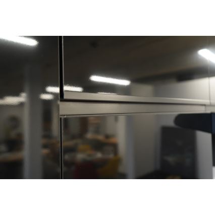 Mobilă de bucătărie MARINA 180 cm, stejar craft/negru lucios