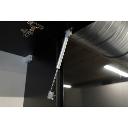 Mobilă de bucătărie MARINA 180 cm, stejar craft/negru lucios