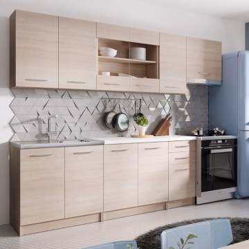 Mobilă de bucătărie MARISA 260 cm, stejar Sonoma