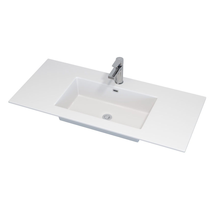 Mobilier de baie cu lavoar GRIBSKOV 100 cm bej/stejar/alb