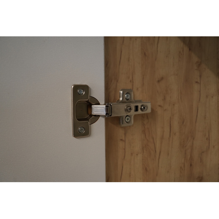 Mobilier de bucătărie MARINA 180 cm, stejar craft/alb lucios