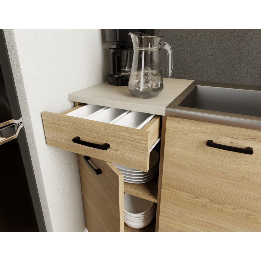 Mobilier de bucătărie PATRICIA 180 cm, stejar