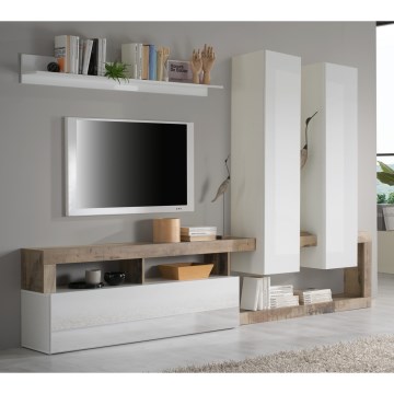 Mobilier living LENOR alb/maro