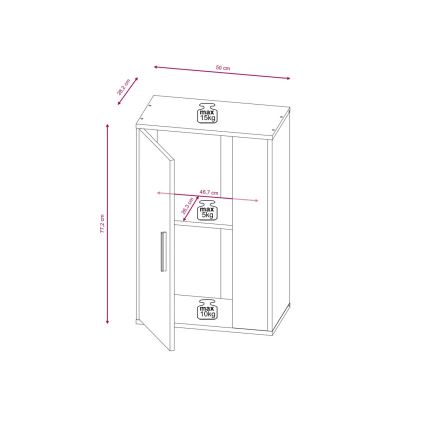 Mobilier pentru living BRICK maro/negru