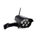 Model de cameră de securitate solară cu LED, senzor LED/3,7V 1200 mAh, IP44, negru + telecomandă