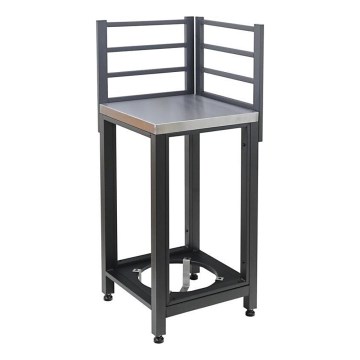 Modul de colț pentru exterior 47x47x123 cm, negru/inox