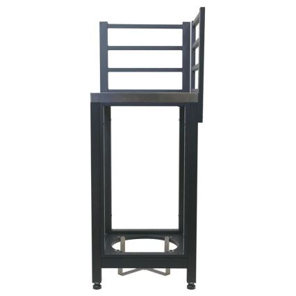Modul de colț pentru exterior 47x47x123 cm, negru/inox