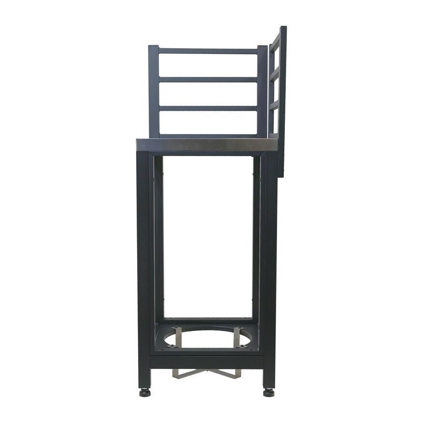 Modul de colț pentru exterior 47x47x123 cm, negru/inox