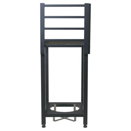 Modul de colț pentru exterior 47x47x123 cm, negru/inox