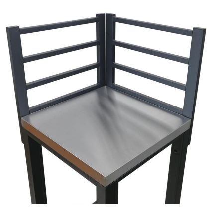 Modul de colț pentru exterior 47x47x123 cm, negru/inox