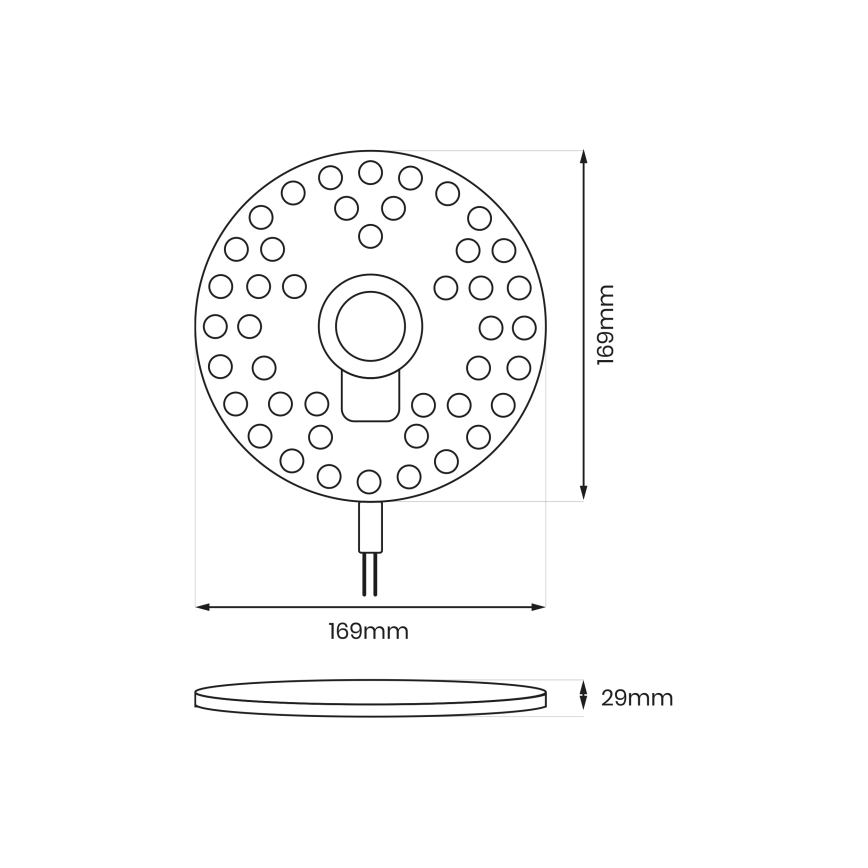 Modul LED magnetic 18W, 230V, 2700–6500K, Ø 17 cm - Brilagi