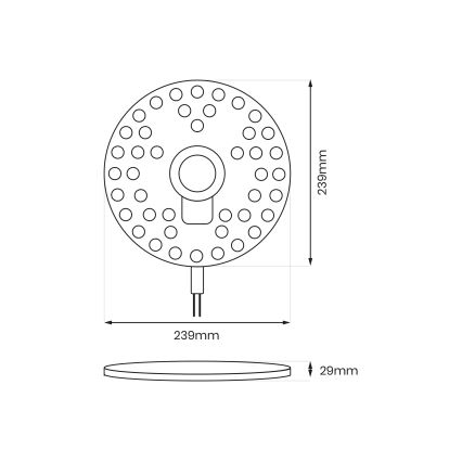 Modul LED magnetic, 36W, 230V, 2700–6500K, Ø 24 cm - Brilagi