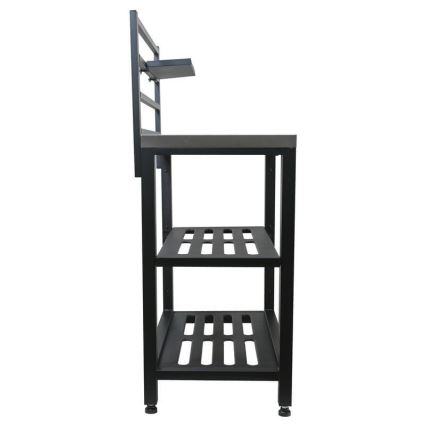 Modul masă pentru exterior 80x47x123 cm, negru/inox