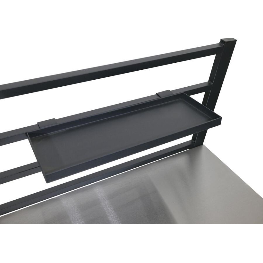 Modul masă pentru exterior 80x47x123 cm, negru/inox