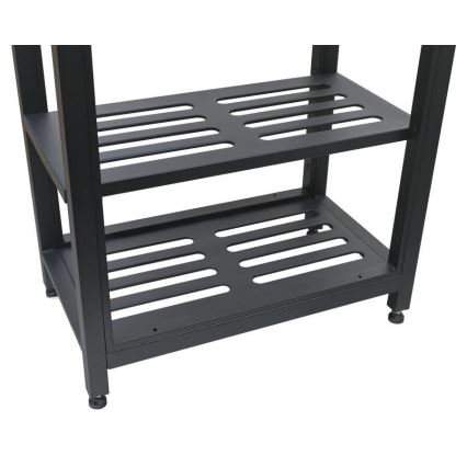 Modul masă pentru exterior 80x47x123 cm, negru/inox