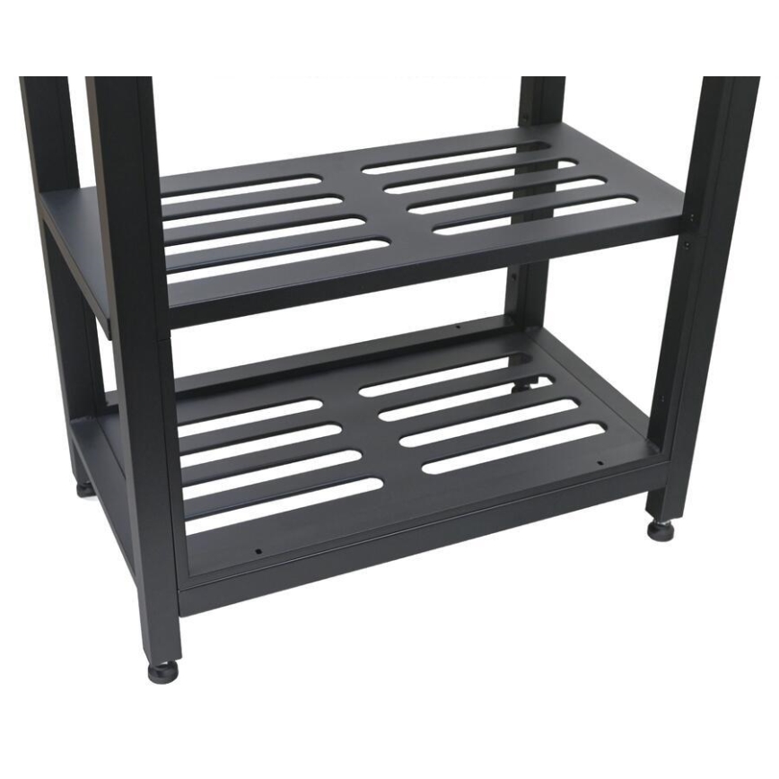 Modul masă pentru exterior 80x47x123 cm, negru/inox