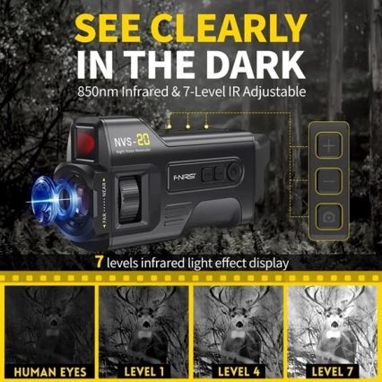 Monocular pentru vedere nocturnă 6x25, 2000 mAh