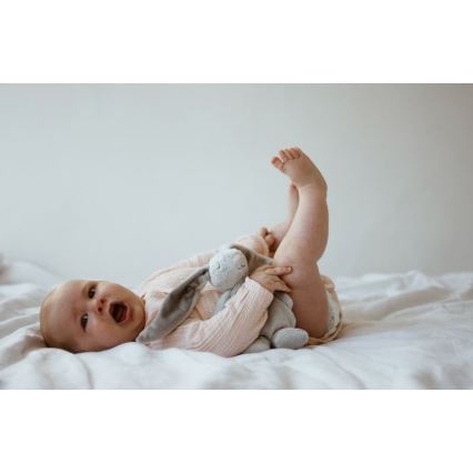 Moonie - Iepuraș de somn cu melodie și lumină, argintiu