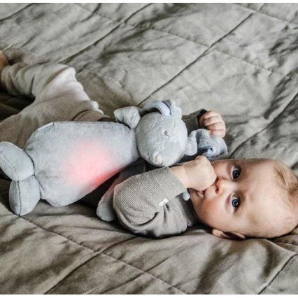 Moonie - Iepuraș de somn cu melodie și lumină, argintiu