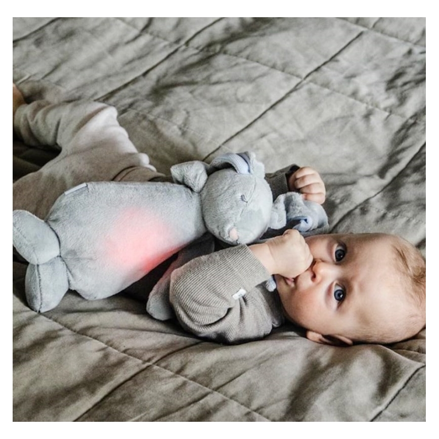 Moonie - Iepuraș de somn cu melodie și lumină, argintiu