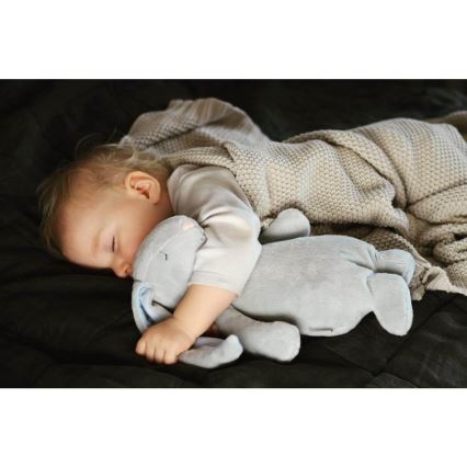 Moonie - Iepuraș de somn cu melodie și lumină, argintiu