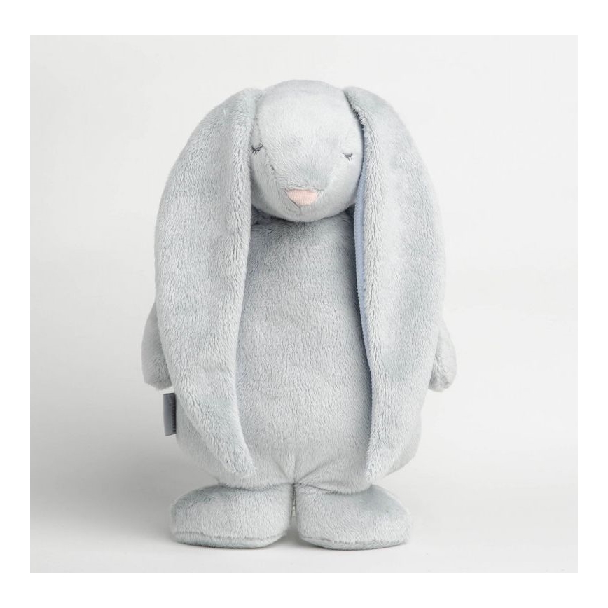 Moonie - Iepuraș de somn cu melodie și lumină, argintiu