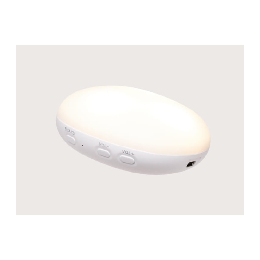 Moonie - Pluș pentru adormit cu melodie și lumină, foca, gri organic