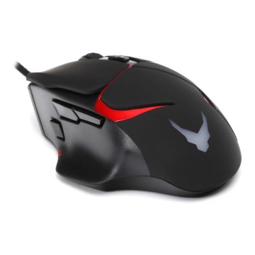Mouse de gaming LED VARR 1200/1600/2000/3200 DPI, neagră
