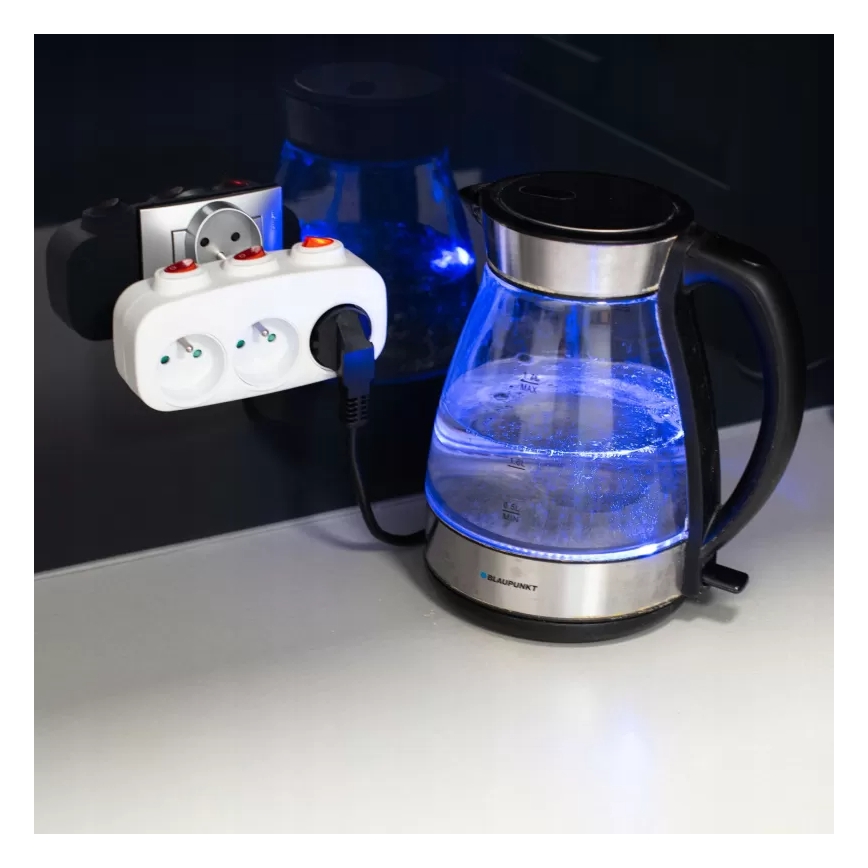 Multipriză 3 prize cu întrerupătoare