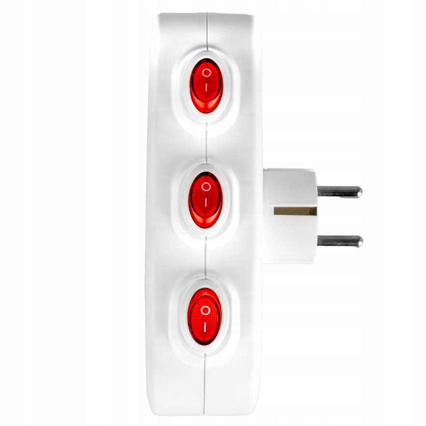 Multipriză 3 prize cu întrerupătoare