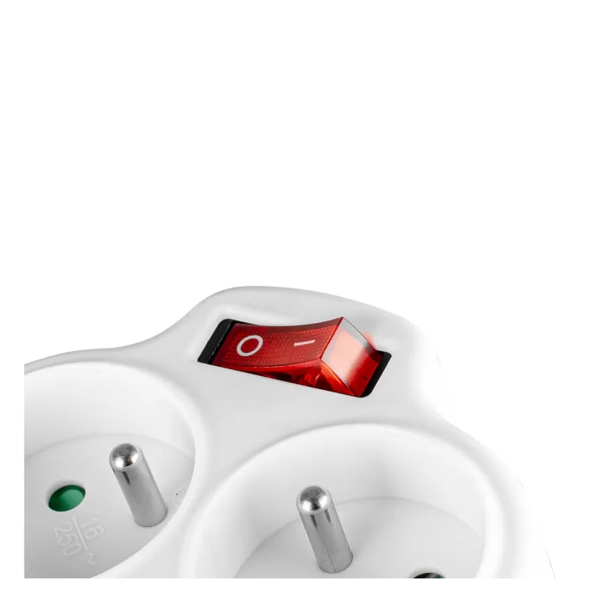 Multipriză cu 2 prize și întrerupător + USB-C + USB-A