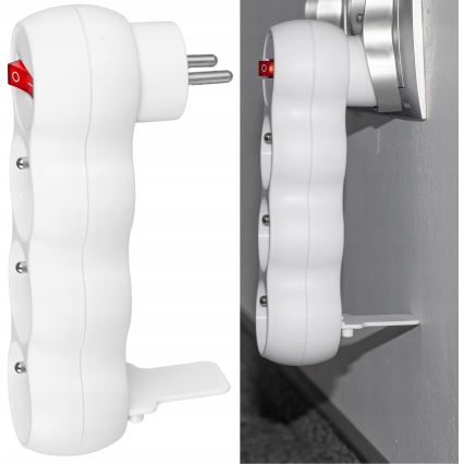 Multipriză cu întrerupător, 3 prize