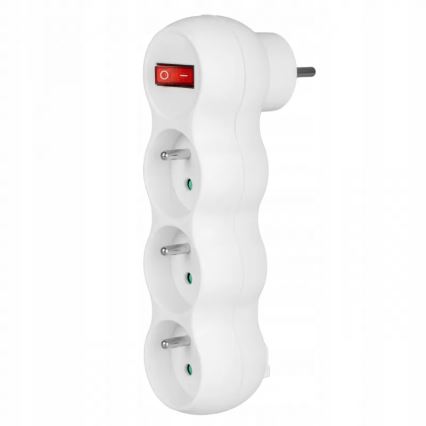 Multipriză cu întrerupător, 3 prize