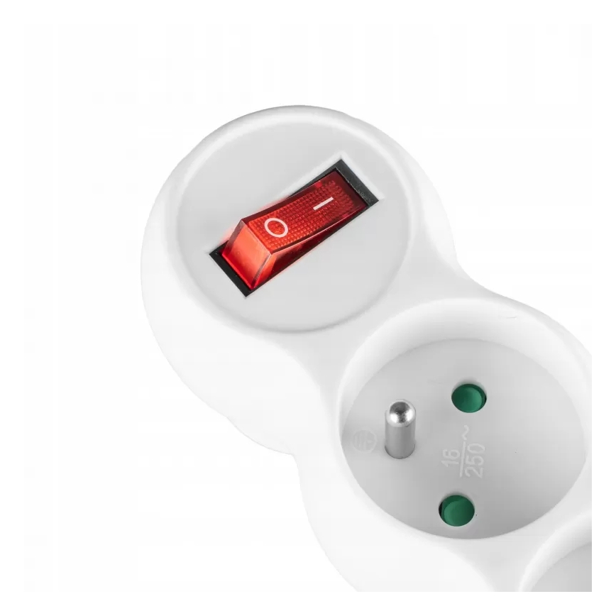 Multipriză cu întrerupător, 3 prize