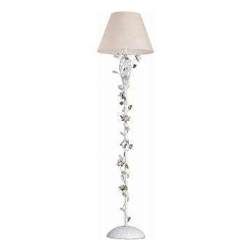 MW-LIGHT - Lampadar FLORA 1xE27/40W/230V alb/crem