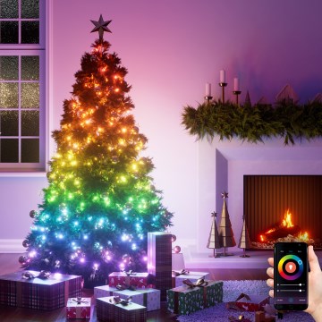 Nanoleaf - Ghirlandă LED RGBW ESSENTIALS pentru exterior, 300 LED, 2×12 m, 2700–6500 K, Wi‑Fi, IP67