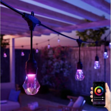 Nanoleaf - Kit de extindere ghirlandă LED RGBWIC reglabilă pentru exterior, 20x LED, 15 m, 2700-6500K, Wi-Fi, IP65