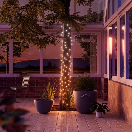 Nanoleaf - Ghirlandă LED RGBW ESSENTIALS pentru exterior, 300 LED, 2×12 m, 2700–6500 K, Wi‑Fi, IP67