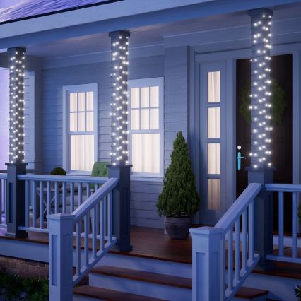 Nanoleaf - Ghirlandă LED RGBW ESSENTIALS pentru exterior, 300 LED, 2×12 m, 2700–6500 K, Wi‑Fi, IP67