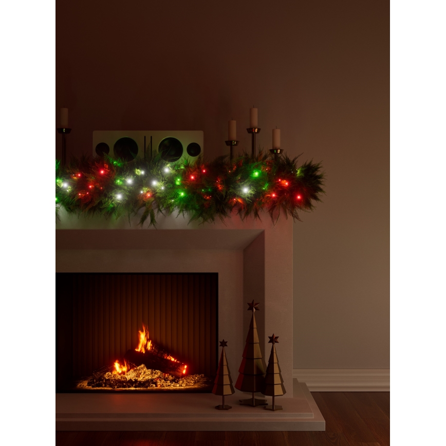 Nanoleaf - Ghirlandă LED RGBW ESSENTIALS pentru exterior, 300 LED, 2×12 m, 2700–6500 K, Wi‑Fi, IP67