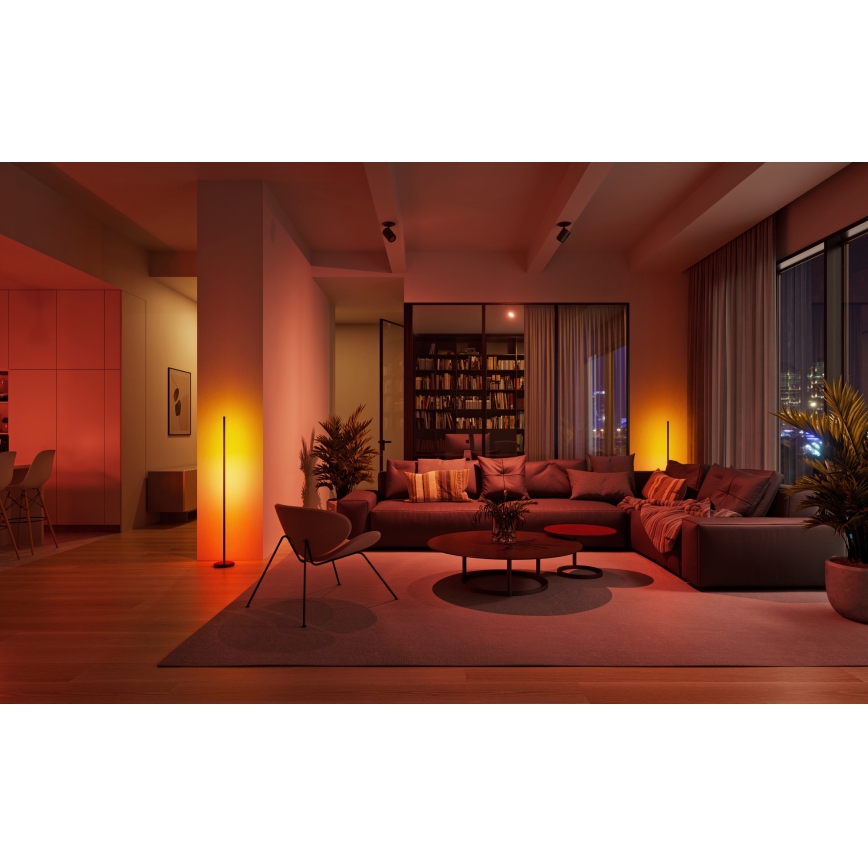 Nanoleaf - Lampă de podea LED RGBW reglabilă LED/22W/230V 2200-6500K Wi-Fi, neagră