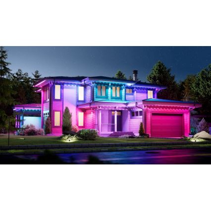 Nanoleaf - Kit de extensie LED RGBCW, ghirlandă exterioară reglabilă, 10xLED/7,2W/230V, 5m, 2200-6500K, IP67, Wi-Fi