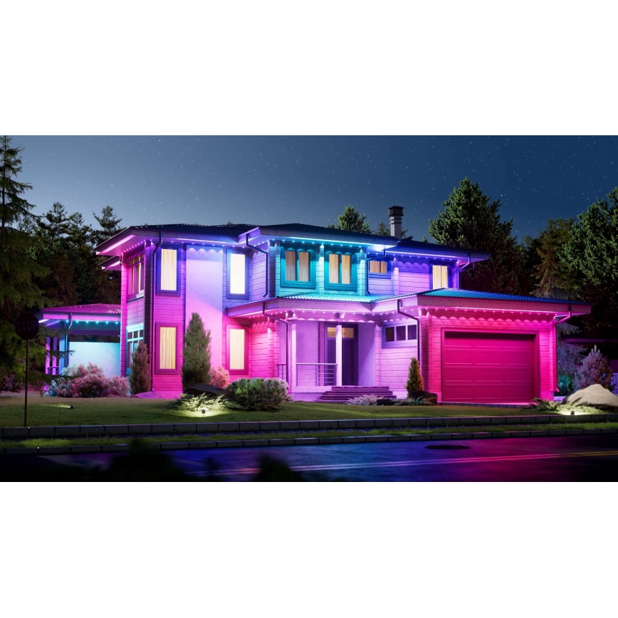 Nanoleaf - Kit de extensie LED RGBCW, ghirlandă exterioară reglabilă, 10xLED/7,2W/230V, 5m, 2200-6500K, IP67, Wi-Fi