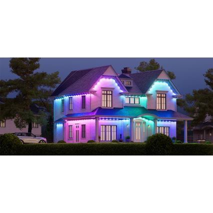 Nanoleaf - Kit de extensie LED RGBCW, ghirlandă exterioară reglabilă, 10xLED/7,2W/230V, 5m, 2200-6500K, IP67, Wi-Fi