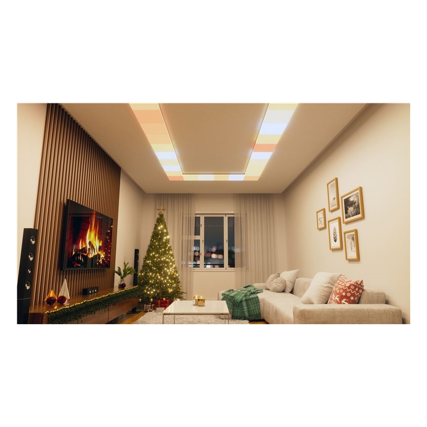 Nanoleaf - Set de 3 plafoniere LED RGBW reglabile SKYLIGHT LED/18W/230V + 2xLED/16W/230V 2700-6500K Wi-Fi