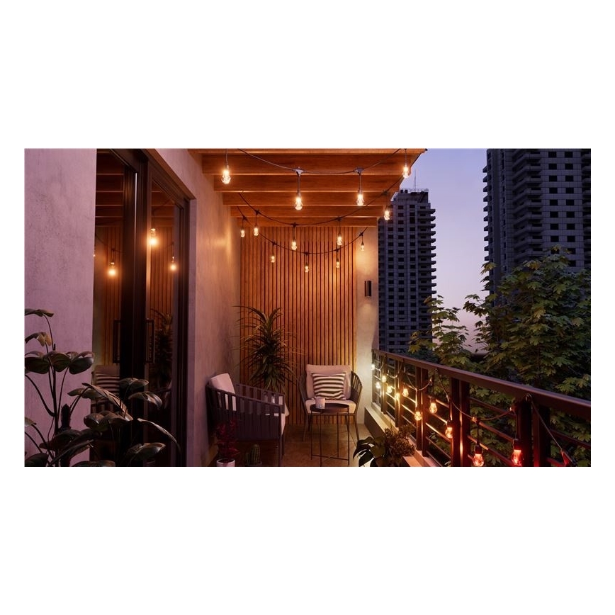 Nanoleaf - Kit de extindere ghirlandă LED RGBWIC reglabilă pentru exterior, 20x LED, 15 m, 2700-6500K, Wi-Fi, IP65