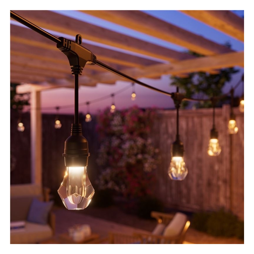 Nanoleaf - Kit de extindere ghirlandă LED RGBWIC reglabilă pentru exterior, 20x LED, 15 m, 2700-6500K, Wi-Fi, IP65