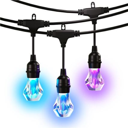 Nanoleaf - Set de extensie LED RGBWIC dimmabil șir pentru exterior GIRLANDA 20xLED 15m 2700-6500K Wi-Fi IP65