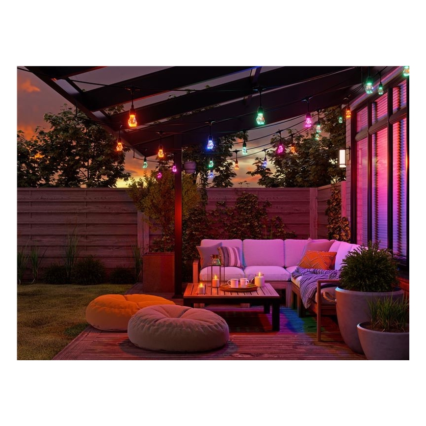 Nanoleaf - Ghirlandă LED RGBWIC reglabilă pentru exterior, 20xLED, 15 m, 2700-6500K, Wi-Fi, IP65
